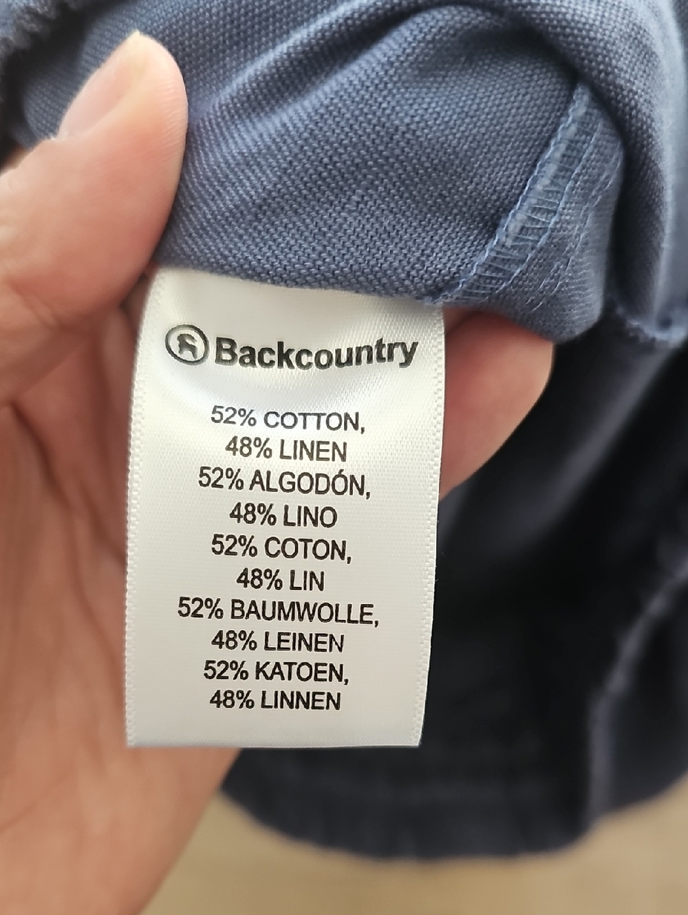 BackcountryTextured Cotton Linen Pull On Pant - Women's Small Petite Blue - Picture 6 of 7